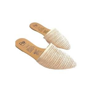 NEW ROLLASOLE women's crochet mules in beige